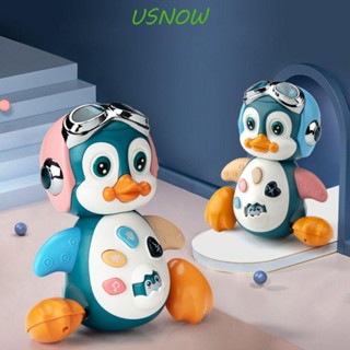 Usnow เครื่องดนตรีไฟฟ้า ลายการ์ตูนเพนกวิน คลาน เพนกวิน พร้อมเสียงเพลง สําหรับเด็กวัยหัดเดิน