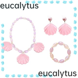 Eucalytus1 สร้อยคอ จี้รูปการ์ตูนบาร์บี้ สีชมพู สําหรับตุ๊กตาบาร์บี้ DIY