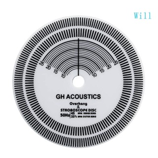 Will ดิสก์ทดสอบความเร็วไวนิล LP ความแม่นยําสูง 33 45 ระดับ สําหรับบันทึกการสอบเทียบศีรษะ