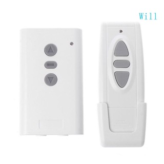 Will สวิตช์รีโมตคอนโทรลไร้สาย AC 220V 433MHz UP Down Stop Tubu