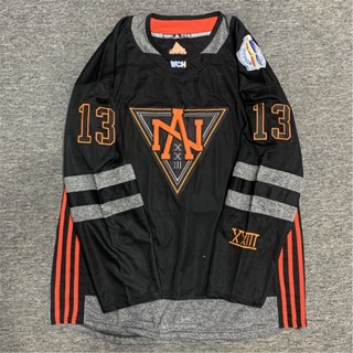 เสื้อกีฬาแขนยาว ปักลาย Nhl Hockey Jersey Jersey สไตล์ฮิปฮอป แฟชั่นเรโทร สําหรับคู่รัก