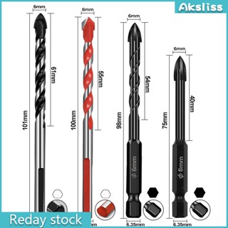 Aks ดอกสว่านเจาะกระเบื้องเซรามิค หกเหลี่ยม 4 ชิ้น