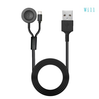 Will For Fossil Gen6 5 4 2 in 1 สายชาร์จ USB หูฟัง สายชาร์จ นาฬิกา สายชาร์จ