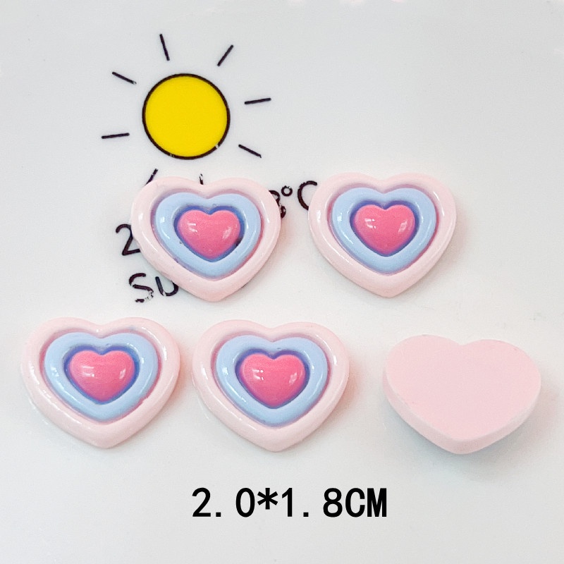 [2 #] Jibbitz Crocs แซนวิชสามชั้น แวววาว หัวใจ สีมาการอง กิ๊บติดผม คลิป เชือกรัดผม ครีม ยาง เคสโทรศัพท์ อุปกรณ์เรซิน รองเท้า หัวเข็มขัด อุปกรณ์เสริม QP - รูปที่ 6