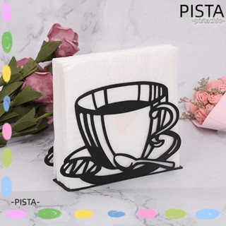 Pista เครื่องจ่ายกระดาษทิชชู่ แบบตั้งโต๊ะ สเตนเลส สีดํา ขนาด 5.1 X 3.9 X 1.57 นิ้ว สําหรับตกแต่งห้อง