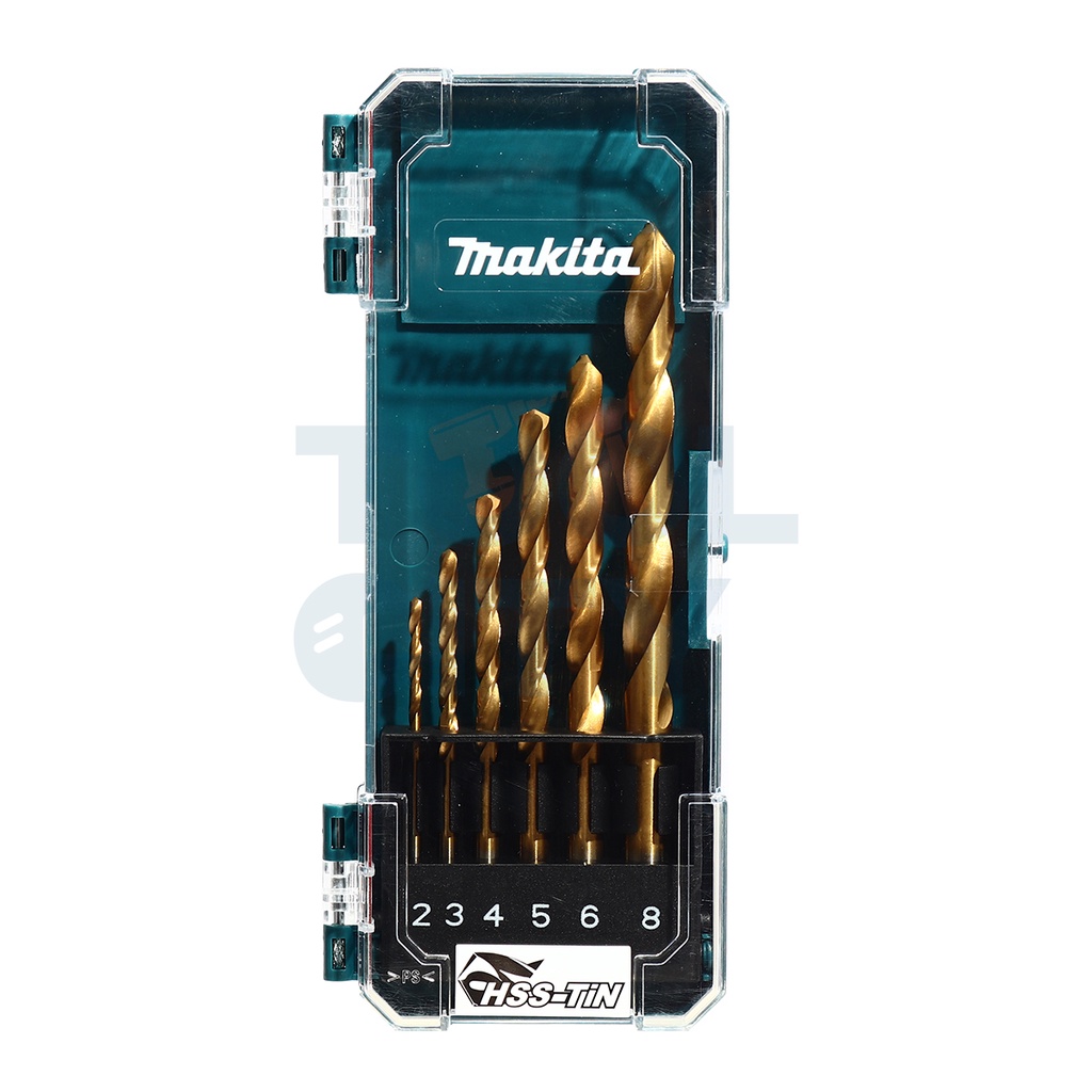 MAKITA มากีต้า MPD-72833 ชุดดอกเจาะเหล็ก สีทอง HSS-TIN 6 ดอก(มิล) HSS-TIN METAL DRILL BIT ECONOMY 6P