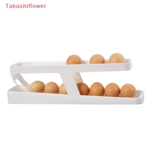 (Takashiflower) กล่องใส่ไข่ม้วนอัตโนมัติ สําหรับตู้เย็น ห้องครัว