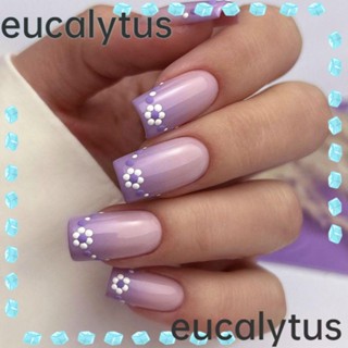 Eucalytus1 เล็บปลอม DIY สําหรับตกแต่งเล็บ 24 ชิ้น