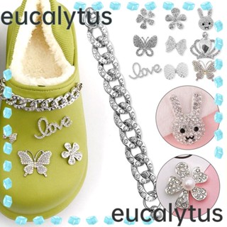 Eucalytus1 สายโซ่อัลลอย อุปกรณ์เสริม สําหรับรองเท้า DIY