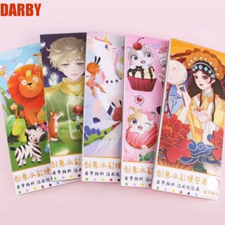 Darby สมุดระบายสีน้ํา กระดาษ รูปสัตว์ 12 แผ่น DIY