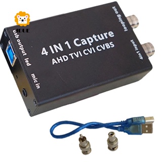 Ahd อะแดปเตอร์การ์ดจับภาพวิดีโอ Cvbs Tvi Cvi อินพุต USB เอาท์พุต 1080P อะนาล็อก HD รองรับเอาต์พุตแหวน