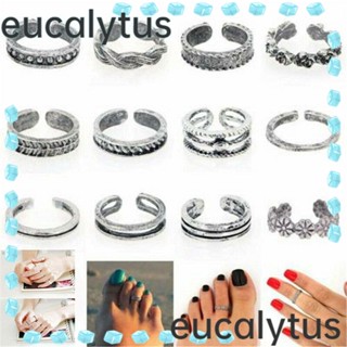 Eucalytus1 ชุดแหวนอัลลอย เปิดนิ้วเท้า สําหรับเครื่องประดับ 12 ชิ้น ต่อชุด