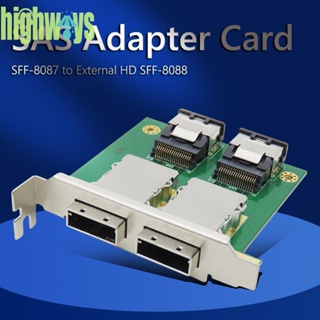 อะแดปเตอร์ Mini SAS Internal SFF-8087 เป็น External HD SFF-8088 PCI SAS 2 พอร์ต [highways.th]