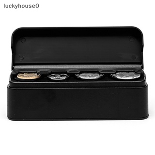 Luckyhouse0^^ กล่องพลาสติก สีดํา สําหรับเก็บเหรียญในรถยนต์ 1 ชิ้น