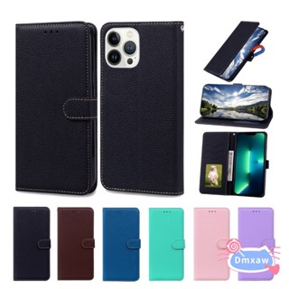 เคสโทรศัพท์หนัง PU ฝาพับ พร้อมช่องใส่บัตร สีพื้น สําหรับ Realme C53 11 Pro 5G 10 Pro Plus C33 C30 C35 4G Narzo 50i 50A Prime GT Neo 3 3T GT Neo 2