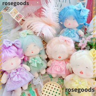 Rosegoods1 ชุดเดรสตุ๊กตา ประดับโบว์ ขนาด 20 ซม. แฟชั่นฤดูใบไม้ผลิ DIY