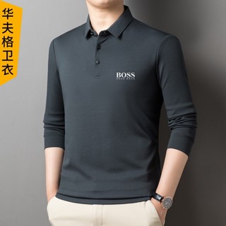 เสื้อโปโล BOSS สวมใส่สบาย แฟชั่นฤดูใบไม้ผลิ และฤดูใบไม้ร่วง สําหรับผู้ชาย