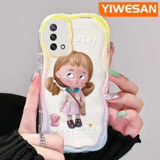 เคสโทรศัพท์มือถือ ซิลิโคนใส กันกระแทก ลายการ์ตูนเด็กผู้หญิงน่ารัก สีสันสดใส สําหรับ OPPO A74 4G A95 4G F19 F19S Reno 6 Lite