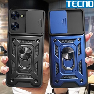 Tecno Pova 5 Pova 4 Pro Pova Neo 2 Spark 10 Pro Spark 9 Pro Camon 20 Pro Camon 19 Pro Camon 18 เคสโทรศัพท์เกราะแข็งกันกระแทกหรูหราพร้อมขาตั้งโลหะหมุน