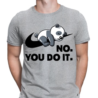 เสื้อยืด พิมพ์ลายแพนด้า No You Do It Lazy น่ารัก สําหรับผู้ชาย