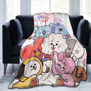 【พร้อมส่ง】 Bt21 ผ้าห่มสักหลาด นุ่ม สบาย อบอุ่น สําหรับโซฟา ห้องนอน ห้องนั่งเล่น เหมาะกับเด็ก ผู้ใหญ่