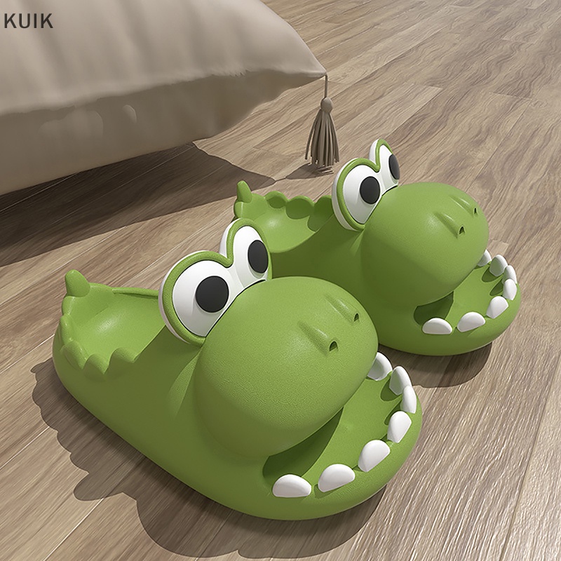 รองเท้าแตะ พื้นนิ่ม กันลื่น น้ําหนักเบา ลายการ์ตูนไดโนเสาร์ตลก