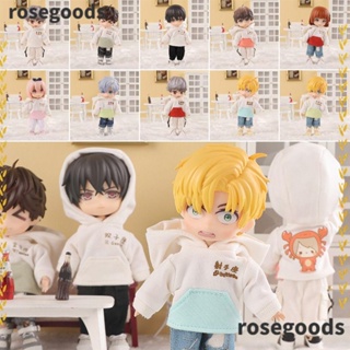 Rosegoods1 เสื้อกันหนาว มีฮู้ด แฮนด์เมด สําหรับตุ๊กตา 1/12BJD