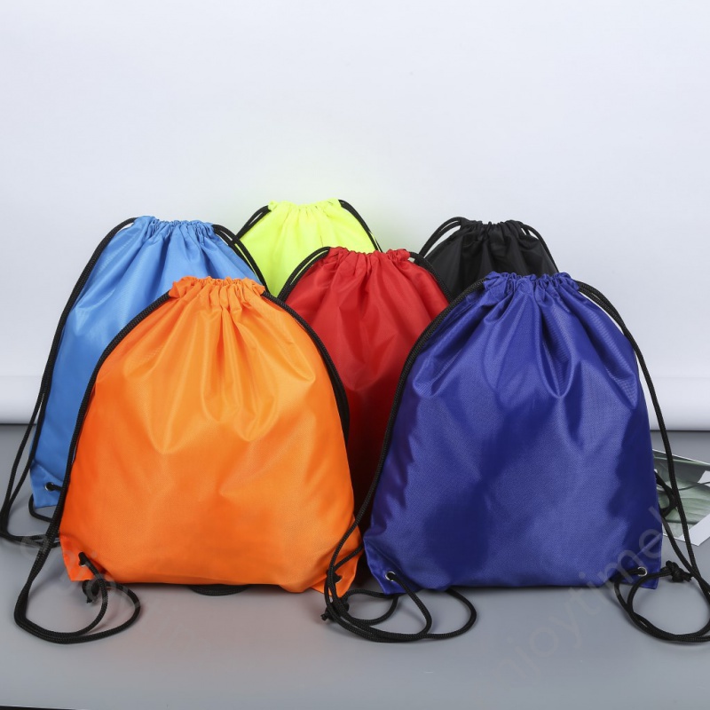 กระเป๋าเป้สะพายหลัง แบบผูกเชือก กันน้ํา สีพื้น แบบเรียบง่าย เหมาะกับการพกพาเดินทาง เล่นกีฬา บาสเก็ตบอล ว่ายน้ํากลางแจ้ง