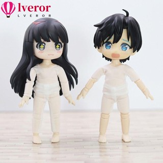 Lveror เสื้อยืดลําลอง แขนสั้น ลายตุ๊กตาน่ารัก สําหรับตุ๊กตา 1/12Bjd 1/11ob11