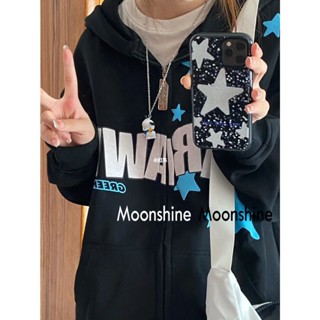 Moon เสื้อกันหนาว เสื้อคลุม ย้อนยุคในอเมริกา oversize 2023 NEW AG081415