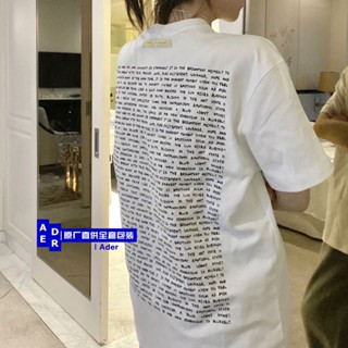 EE6V ADER ERROR genuine back printed with English letters logo graffiti T-shirt loose men and women couple short sleeve