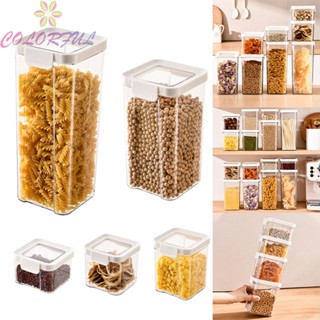 【COLORFUL】Food Storage Box Transparent 460/700/950/1300/1800ml Home Organization Kitchen