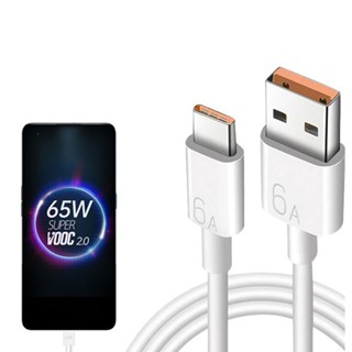 สายชาร์จเร็ว 6A Type c USB Type-c ความเร็วสูง 1 เมตร