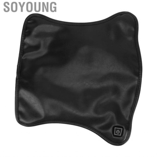 Soyoung Motorcycle Heated Seat Cover PU Leather 3 Stage Adjustable Temperature Comfortable  Surface for 12V