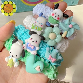 Yescont Kawaii Sanrio Pacha Dog ยางรัดผม แบบยืดหยุ่น ลายการ์ตูนน่ารัก เครื่องประดับ สําหรับผู้หญิง