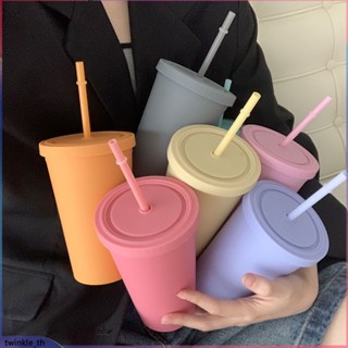 Tumbler With Straw Drinking Cup ขวดน้ำกลางแจ้ง Bpa Free Birthday Gift 450ml (twinkle.th)