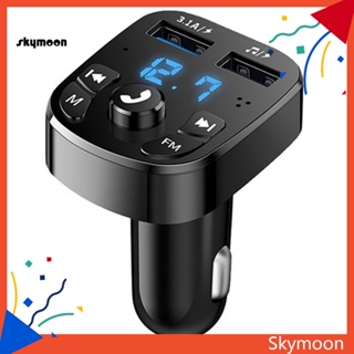 Skym* ตัวรับส่งสัญญาณ FM เครื่องเล่น MP3 บลูทูธ 50 USB คู่ ชาร์จเร็ว สําหรับรถยนต์