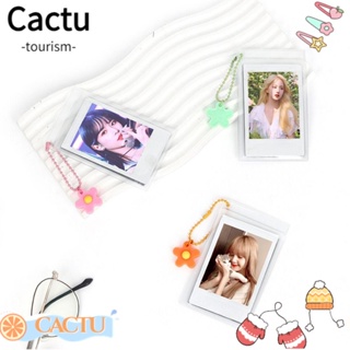Cactu ซองใส่นามบัตร PVC กันฝุ่น กันน้ํา แบบพกพา 3 นิ้ว 5 ชิ้น
