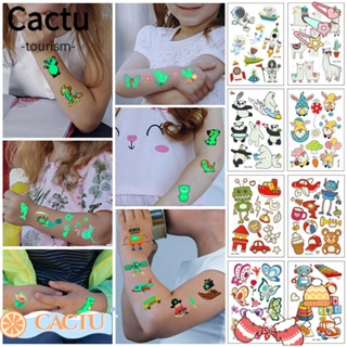 Cactu สติกเกอร์รอยสักชั่วคราว กันน้ํา สําหรับเด็ก