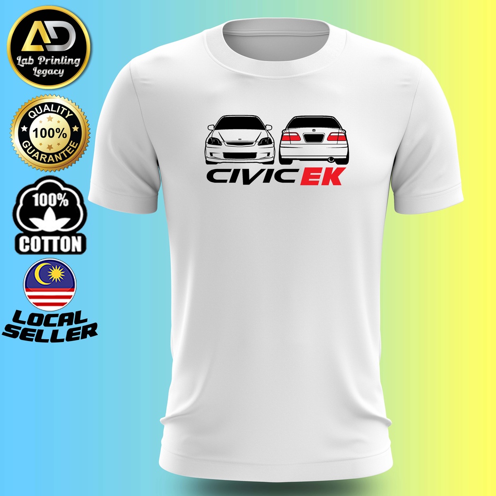 เสื้อยืด ลาย Honda CIVIC EK สําหรับ CIVIC FK8  FC FB FERIO DOLPHIN VTEC DC2 DC4 SPOON SPORTS TYPE ON