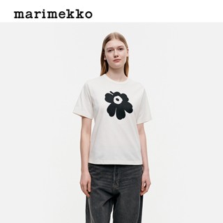 [Unikko Unikko Print] เสื้อยืดแขนสั้น พิมพ์ลาย Marimekko Early Autumn สไตล์ใหม่ ERNA