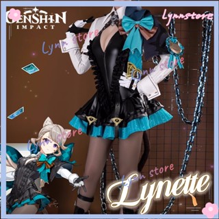 Genshin Impact Lynette Magician Game Suit GENSHIN New City Fontaine เครื่องแต่งกายคอสเพลย์ สําหรับปาร์ตี้ฮาโลวีน