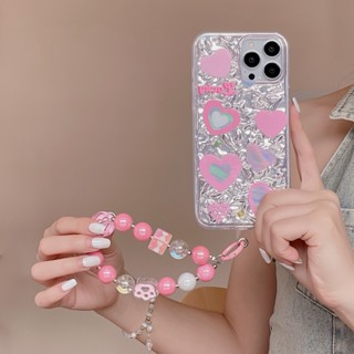 เคสโทรศัพท์มือถือ กันกระแทก ลายหัวใจ สีชมพู แฟชั่น สําหรับ iPhone 14Pro 13 12 11 Pro Max