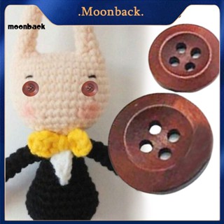 &lt;moonback&gt; กระดุมไม้ สไตล์โบราณ สําหรับถักนิตติ้ง DIY 50 ชิ้น