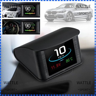 Wattle เครื่องวัดความเร็วดิจิทัล OBD2 แจ้งเตือนความเร็ว เพื่อความปลอดภัย สําหรับรถยนต์