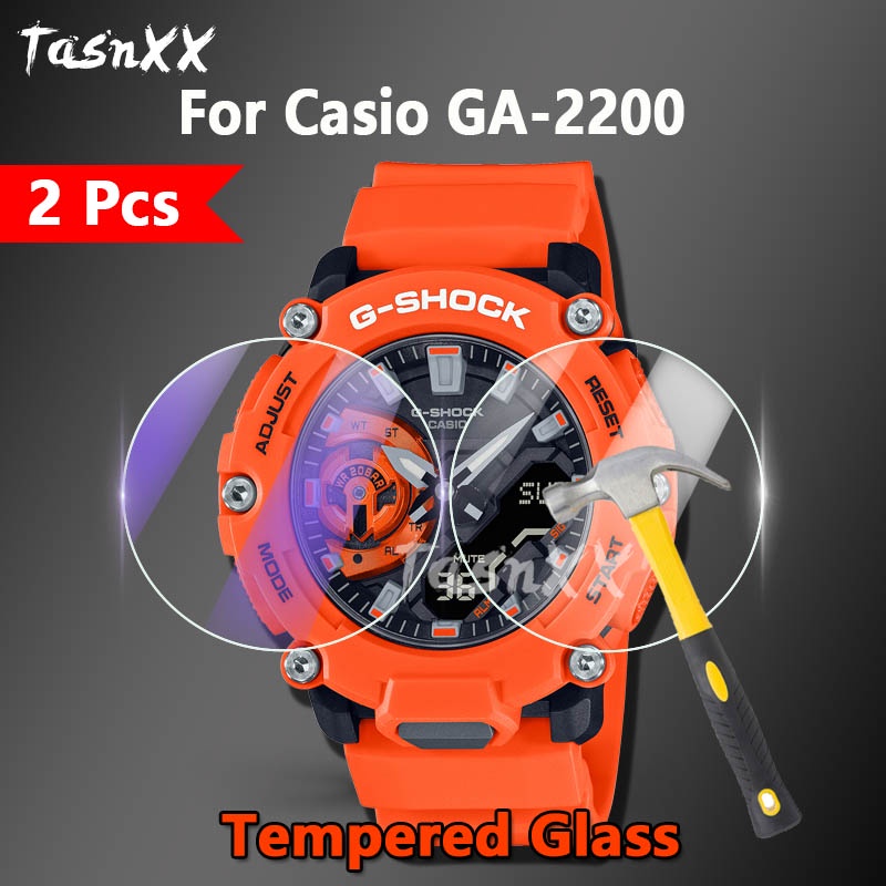 ฟิล์มกระจกนิรภัยกันรอยหน้าจอ 9H 2.5D บางพิเศษ ป้องกันแสงสีม่วง สําหรับ Casio GA-2200 1 2 3 5 ชิ้น