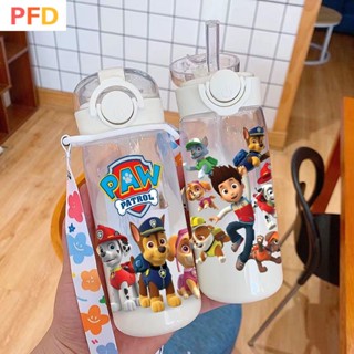 paw patrol ขวดน้ําพลาสติก กันรั่ว แบบพกพา ลายการ์ตูนอะนิเมะทีม Paws ขนาด 400 มล. แฟชั่นฤดูร้อน สําหรับเด็ก