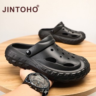 Jitnoho Selipar lelaki รองเท้าแตะแพลตฟอร์ม กันลื่น เหมาะกับใส่กลางแจ้ง