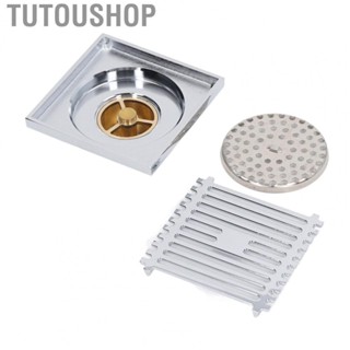 Tutoushop Shower Floor Drain Electroplating Bathroom Floor Drain Set Excellent Sealing for Kitchens