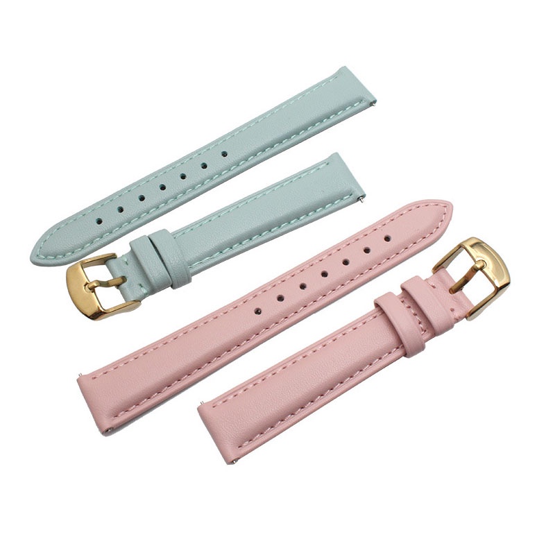 [สินค้านําเข้า - ของแท้] ชั้นแรกของสายนาฬิกาหนังวัวสองด้าน ปราดเปรื่อง สลัก โบ-27 ขนาด 12 14 16 18 20มม